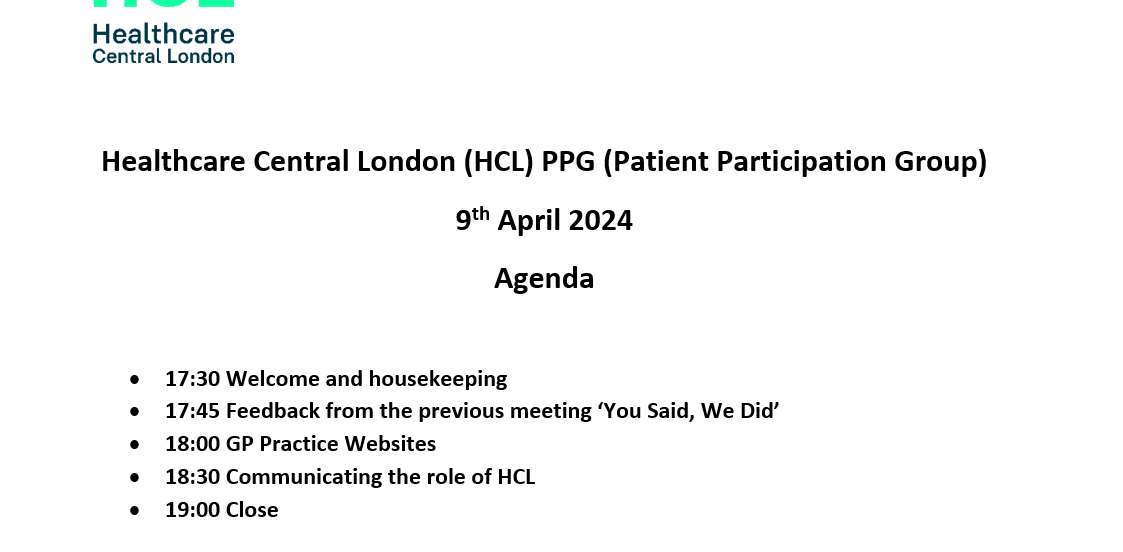 HCL PPG Agenda April 2024