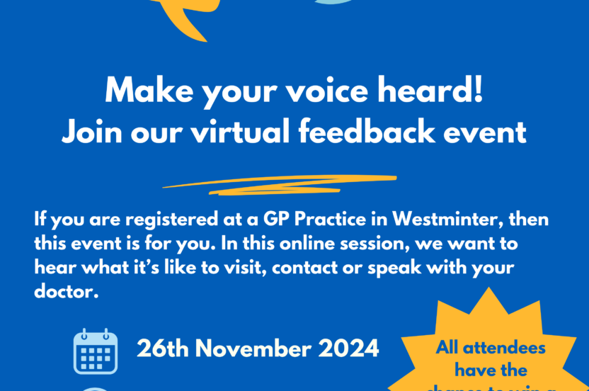 Poster for the virtual feedback event