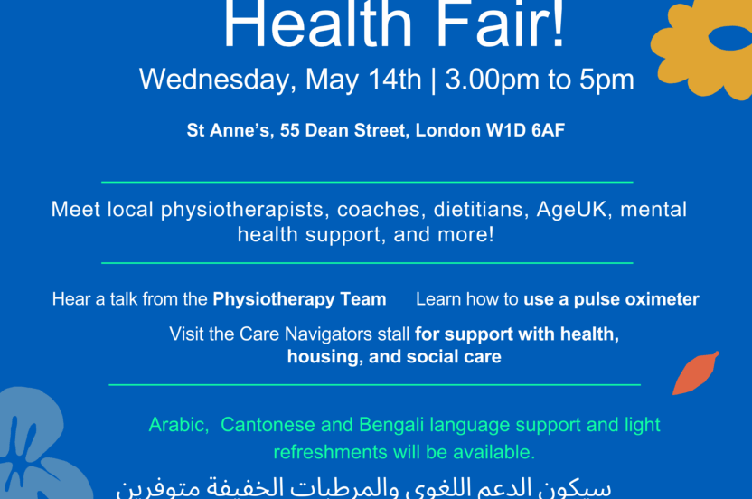 Poster for Spring Health Fair on Wed 14th May